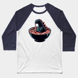 Godzilla Ramen 3 Baseball T-Shirt